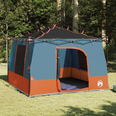 vidaXL Binnentent met dak Grijs en Oranje 290 x 288 x 234 cm taft