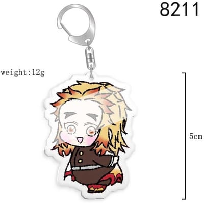 Demon Slayer Kimetsu No Yaiba Château Infini Porte-clés Acrylique Accessoires Pendentif Sac Figure d'Action Kochou Shinobu Modèle Jouets white