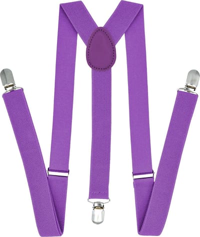 Fako Fashion - Heren Bretels - Dames Bretels - Effen - 100cm - Paars