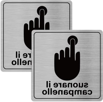 Zelfklevende Deurbellen van Aluminium - Klein Formaat 9 x 9 cm - Geschikt voor Binnen en Buiten Gebruik, Weerbestendig en Duurzaam