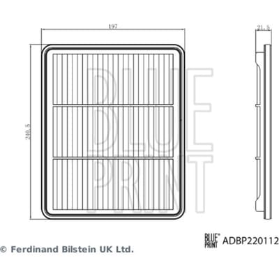 Luchtfilter BLUE PRINT ADBP220112