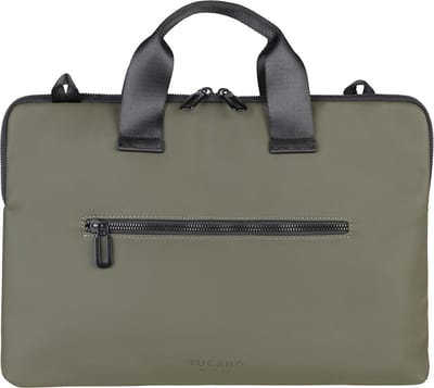 Tucano Gommo Tas MacBook 15-16 – Intern Laptopvak – Extern Vak voor Accessoires – Shopper in Rubberen Materiaal - Groen