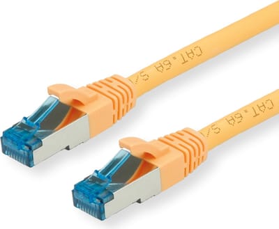 VALUE Patchkabel Kat.6A (Class EA) S/FTP (PiMF), LSOH, geel, 0,5 m