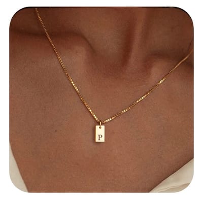 Ketting met initiaal - Stainless Steel - Letter P - Minimalistisch sieraad - Waterproof - Fijne damesketting -