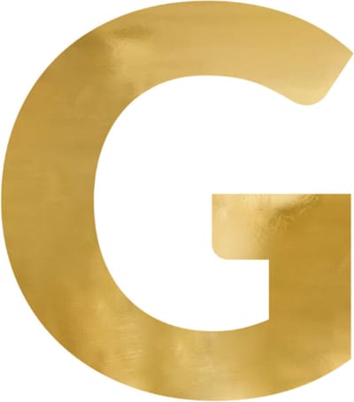 Partydeco - Spiegel Letter G Goud - 54 x 61 cm