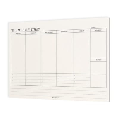 Dailygoods - Habit Weekplanner, 60 vellen, 24,5 x 17,5 cm, afsprakenplanner met to-do-lijst zonder datum, weekplanner, weekoverzicht, boodschappenlijstje, dagplanner voor school, kantoor, huishouden (A)