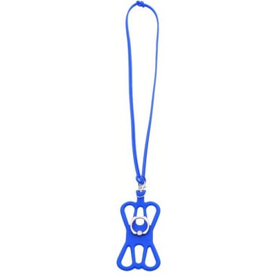 Universeel Lanyard Voor Telefoon Silicone Sport Telefoonkoord Mobiele Telefoon Lanyards Ringhouder Hoes Nek Hangtouw Sling Ketting blauw