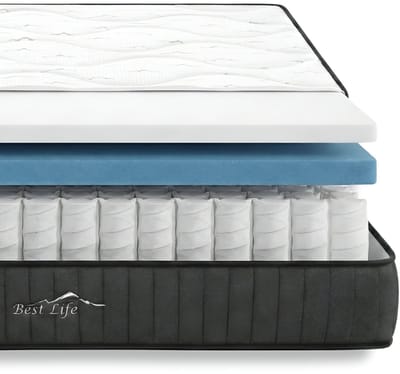 Best Life Pocketvering Matras 90x200 cm - 7 Zones - Hotel - 20 CM - Eenpersoons