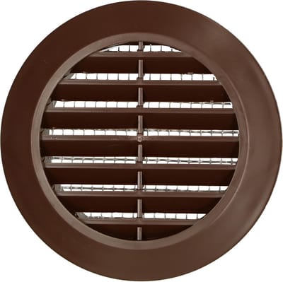 Rond Ventilatie Rooster 60mm Bruin met Insectenhor