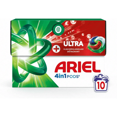 Ariel 4in1 Wasmiddel Pods Ultra Vlekverwijderaar - 10 stuks