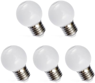 Spectrum LED Kogellamp E27 1W - 230V - 55 Lumen - 6000K Koud wit - Helder daglicht - Energiezuinig - 5 stuks