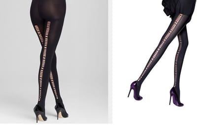 Aristoc Panty - Fashion - Dikke - 80 Den. - Ladder Back - S/M - 36/40 - Zwart
