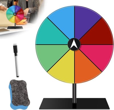 Gelukkige Draaiende Geluksrad, Aanpasbaar Prijswiel, Spel voor Feestjes, Carnaval en Kerst, 8 Slots, Perfect voor Pub en Spellenavonden