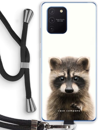 Case Company® - Hoesje met koord geschikt voor Samsung Galaxy Note 10 Lite hoesje met Koord - Rocco - Telefoonhoesje met Zwart Koord - Bescherming aan alle Kanten en Over de Schermrand