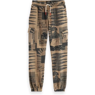 Scotch & Soda Boy All-over Printed Cargo Sweatpants Art Dept Collage Plaza Taglia: 4 | Pantaloni Outlet | kids