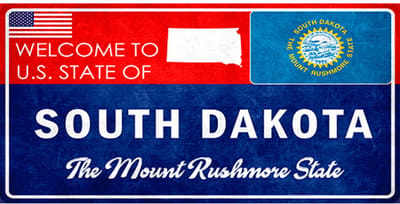 Signs-USA - Souvenir Kentekenplaat - metaal - South Dakota - 15 x 30 cm