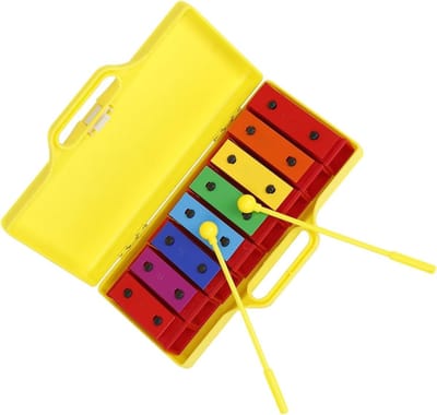 Acht Tonig Klokkenspel - Percussie Instrument - Muziek Ontdekken - Draagbare Opbergdoos - 60 x 40 cm - Multicolor