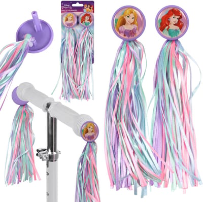 DISNEY PRINCESS Decoratieve linten met kwastjes voor het stuur van een fiets of kinderstep, set 2 stuks