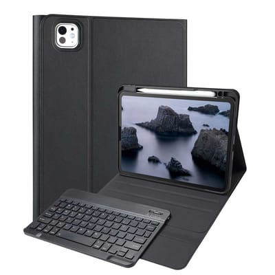 Accezz Tablet Toetsenbord Hoes - Geschikt voor Apple iPad Pro 11 (2025) M5 / Pro 11 (2024) M4 - QWERTY Bluetooth Keyboard Bookcase