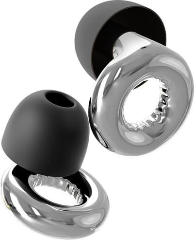 Holy Earplugs - Oordoppen voor Festivals en Concerten - Oordopjes Festival - Partyplugs - Herbruikbare Festival Oordopjes met Opbergcase - Gehoorbescherming Tot 26 dB - 4 Maten XS/S/M/L - Zilver