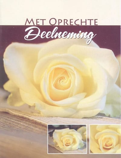 Condoleance Wenskaart - Met Oprechte Deelneming - D14070 - Gratis verzonden