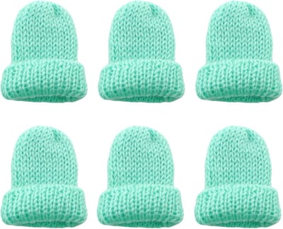 Set van 6 eierwarmer-strickmutsen, eierwarmers van gebreid materiaal, gebreide eierwarmermutsen voor ontbijteieren, mini-mutsen voor knutselwerk, cadeauidee voor verjaardag verhuizing nieuwe