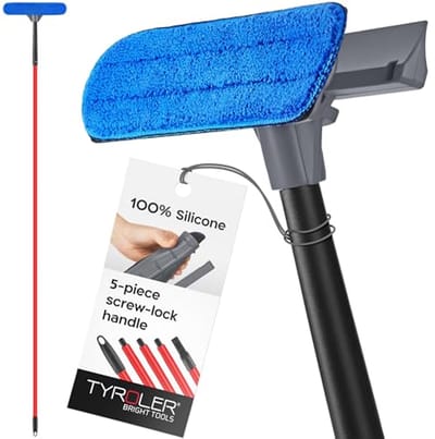 Squeegee voor Raamdichting - 12" tot 80" - 2-in-1 Ramenreiniger Set voor Binnen en Buiten