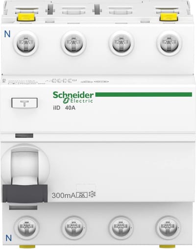 Schneider Electric Acti9 iid 4p 40a 300ma a-type residual C