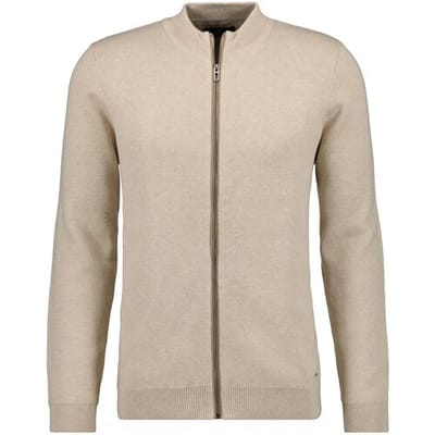 Ragman Vest Cardigan Cotton Cashmere Fine Structure Beige / male