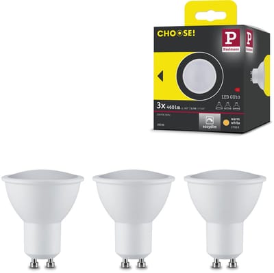 Standaard 230 V LED-reflector GU10 Choose EasyDim GU10 230V 3x460lm 3x5,5W 2700K dimbaar Wit