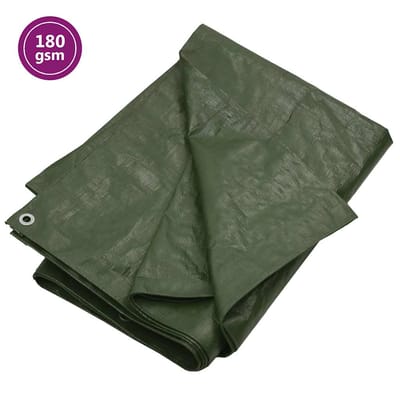 vidaXL - Dekzeil - 180 - g/m² - 8x8 - m - HDPE - groen