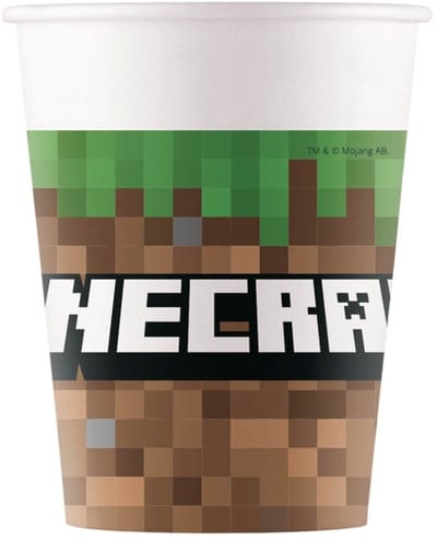 Herbruikbare Minecraft Party Bekers (250ml)