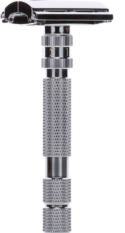 Safety Razor Model T2 - white chrome