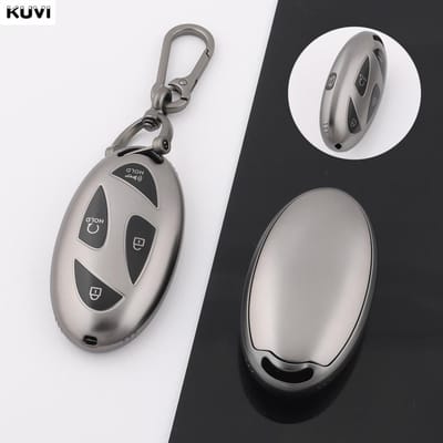 5 7 Knoppen Nieuwe Grijze TPU Auto Slimme Sleutelhoes Cover Voor Hyundai Kona Ev Grandeur Gn7 Ioniq 6 Sleutelhanger Beschermhoes Fob gray
