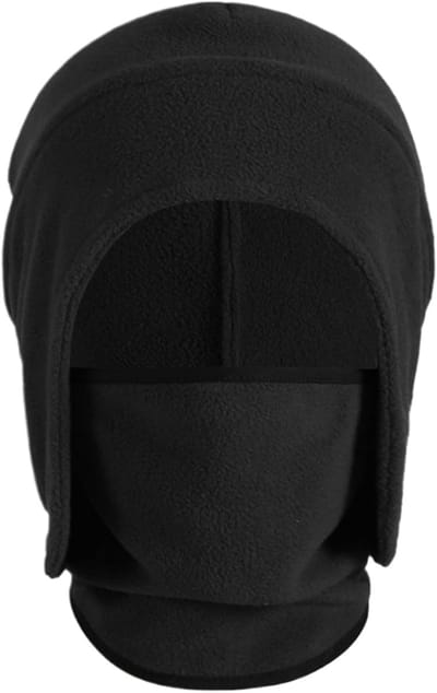 Winter Gezichtsmasker - Ski Masker - Bescherming Buiten - Winddicht Fleece - 34x30x30cm - Zwart