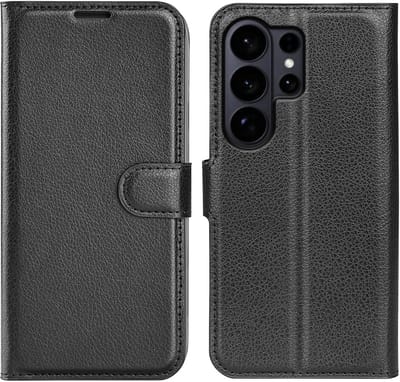 Coverup Hoesje - Geschikt voor Samsung Galaxy S26 Ultra Hoesje - Coverup Book Case - Zwart