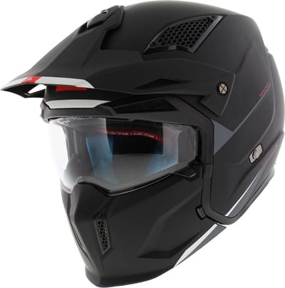 MT HELMETS Streetfighter SV Jethelm - Motorhelm - Mat zwart - Maat S