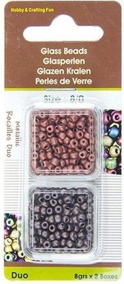 Rocailles Metallic Duo, 8/0. 2 X 8 Gram,No. 4503