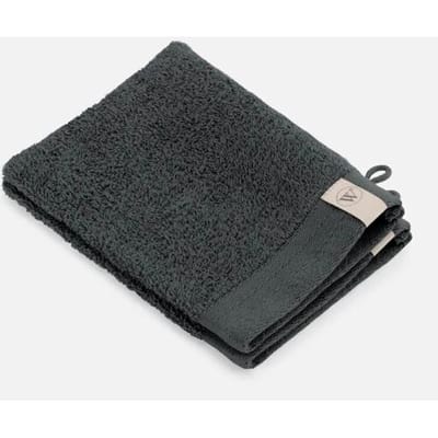Walra Soft Cotton Washandje 16x21 cm 550 gram Antracite - 2 stuks