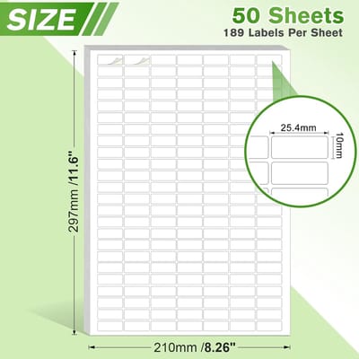CE - Universele Zelfklevende Etykety - Mat - 25,4x10mm - 50 Vellen