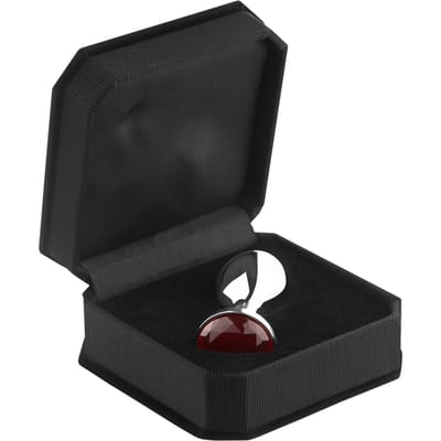Rimba - Buttplug Klein Met Rood Kristal 3 x 7.3 cm