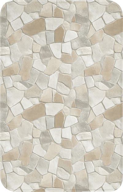 WC mat 50x80 cm - Antislip - Mozaïek - Stenen - Beige - Toiletmat - Vloermat - Douchemat - Toilet tapijt - Toiletmatten