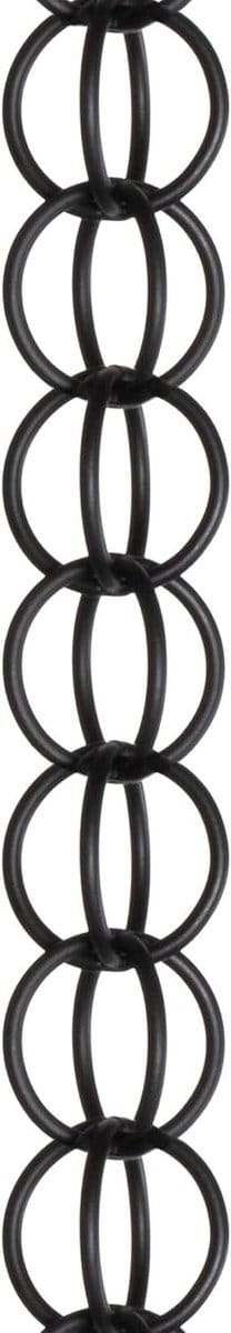 Regenketting Verlenging - Regenpijp Alternatief - Water Afvoeren - Ring Vorm Schakels - 3 Ft Lengte - Zwart