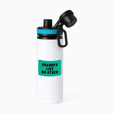 Hacebo® - grandpa like no other waterfles met draaidop blauw - Opa - geweldige opa - niemand anders - verjaardag - cadeau - kado - bedankje - geschenk - water fles - 850ML