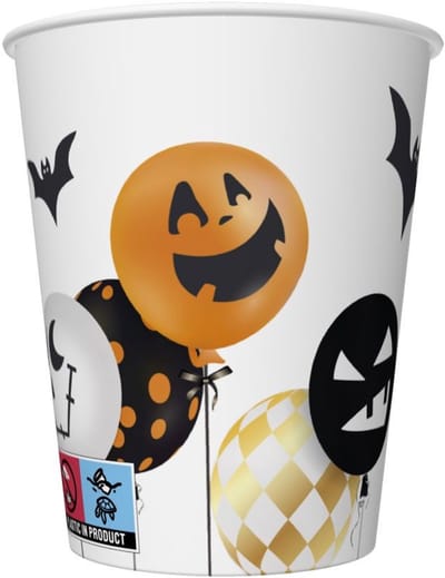 Daisy - Papieren bekers - Scary Halloween balloons