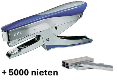 Niettang Leitz - P3 - 30 vel - blauw + 5000 nieten (voordeelset)