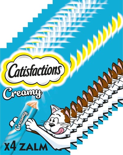 Catisfactions Creamy Snacks - Kattensnoepjes - Zalm - 44 stuks