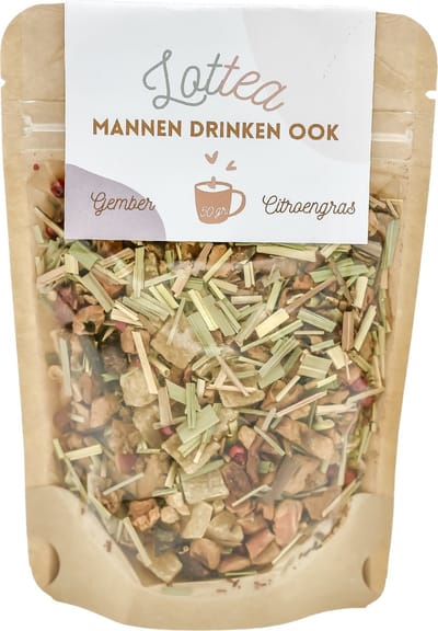 Lottea Mannen Drinken Ook thee 50 Gram Stazak - verse thee, kruidenthee, thee cadeau, thee geschenk, thee cadeautje