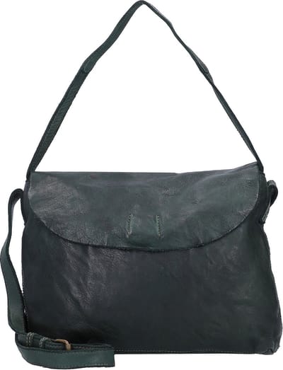 HAROLD'S Leren Schoudertas Submarine Shoulderbag Green Donkergroen