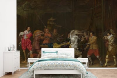 Behang - Fotobehang De evolutie van de Nachtwacht - Willem Duyster - Breedte 360 cm x hoogte 240 cm